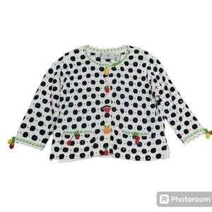 Vintage Sweater Sequin Fruit Teacher Grandmacore Ms Frizzle Vibes Colorful Large